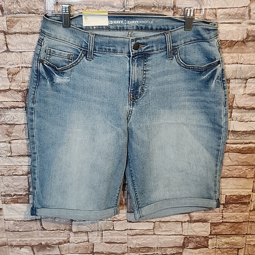 Old Navy Curvy Brand New Blue Denim Shorts